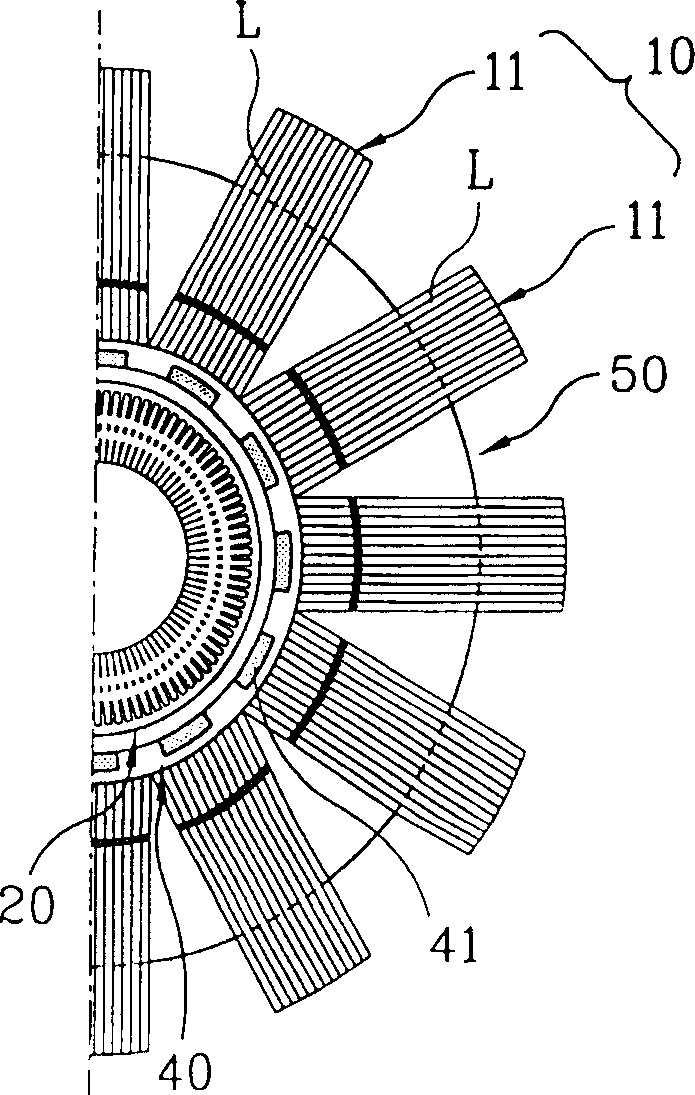 Method for iron core lamination of electric machine and lamination structure thereof