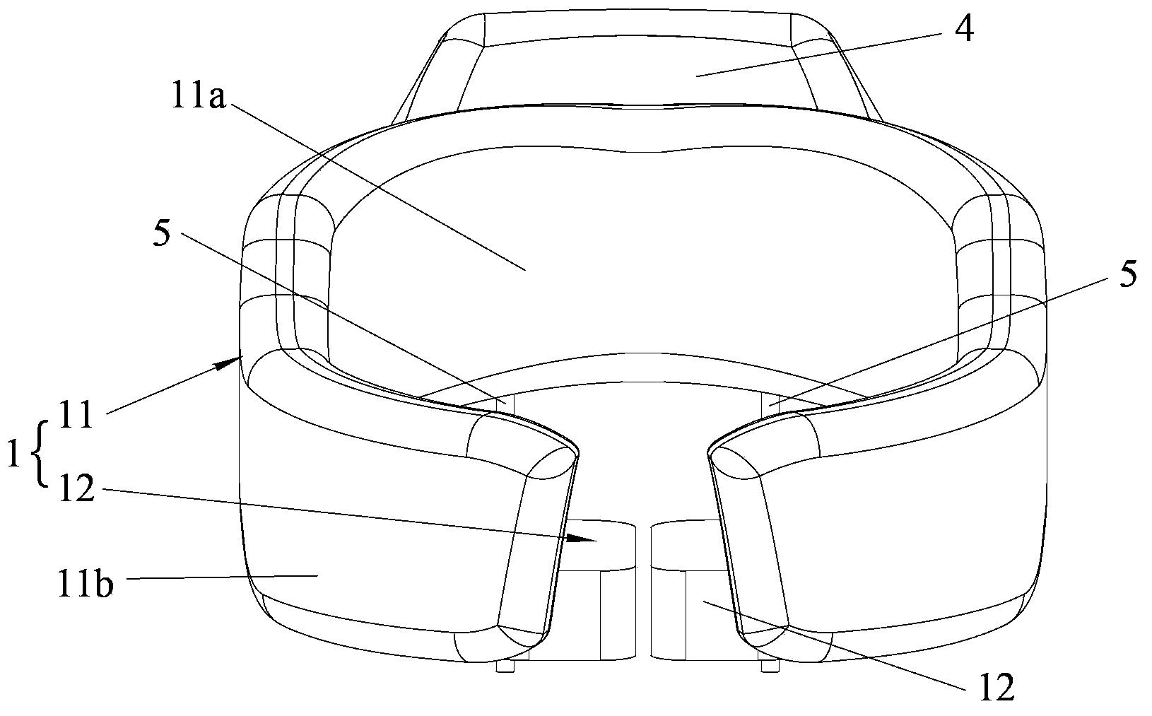 Airbag device and vehicle comprising same