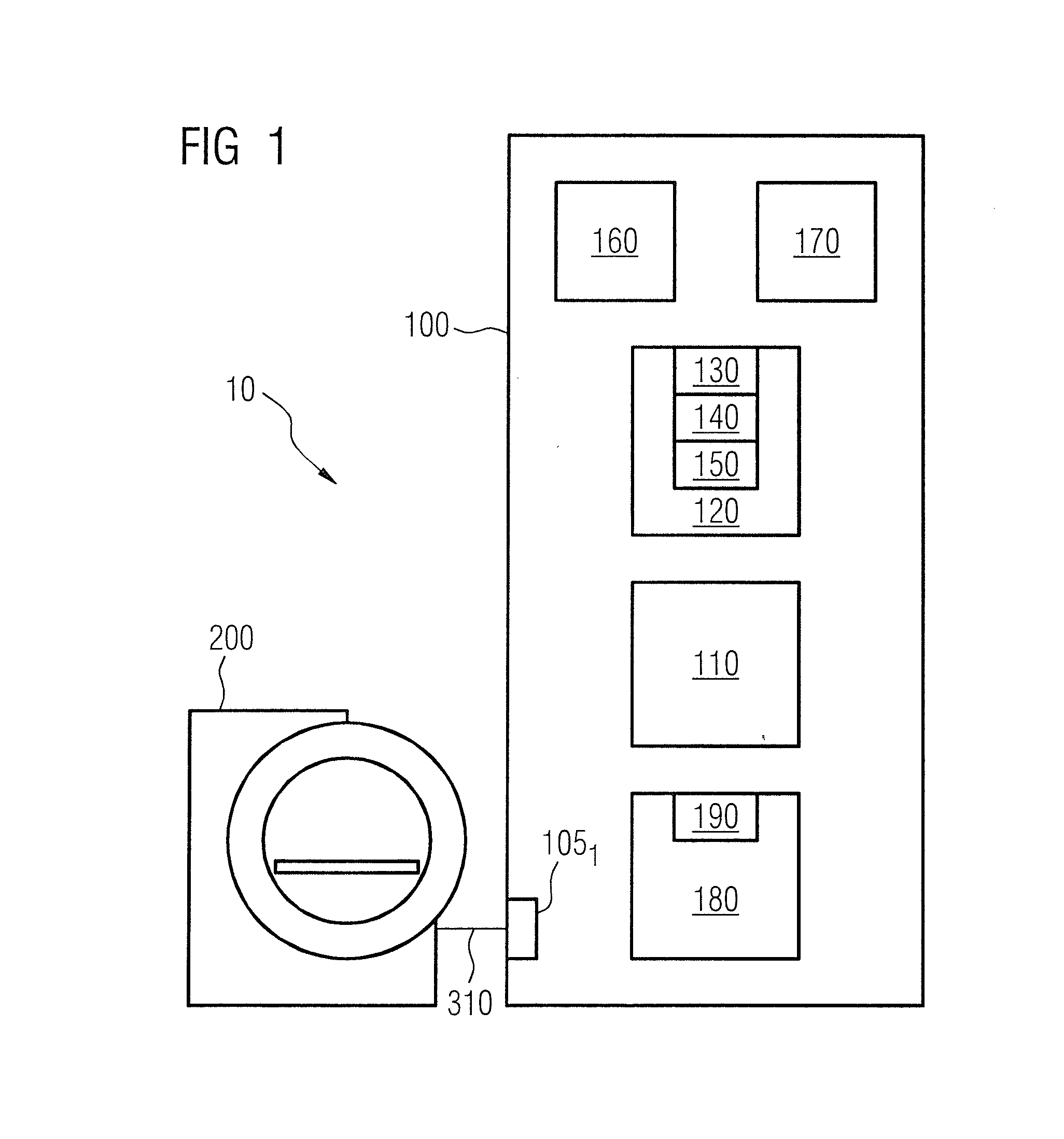 Medical imaging system and method using different computers for control of data acquisition and for image reconstruction