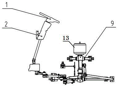 Steering system structure with front engine to match with independent air suspension