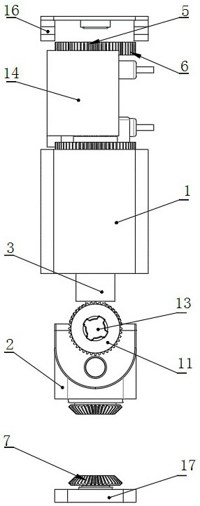 Mechanical claw differential rotation opening and closing mechanism for underwater robot