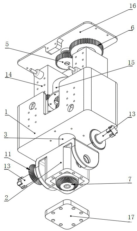 Mechanical claw differential rotation opening and closing mechanism for underwater robot