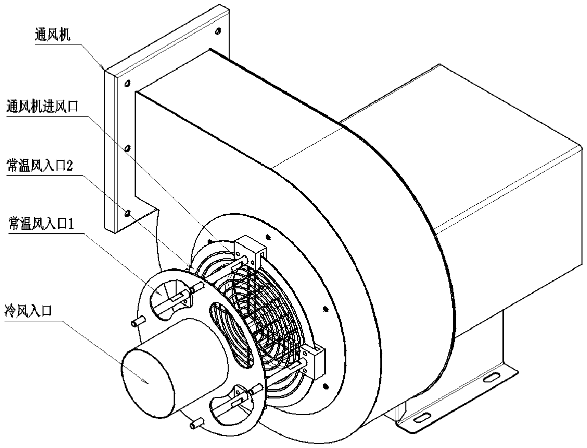 Cold air connecting-in device