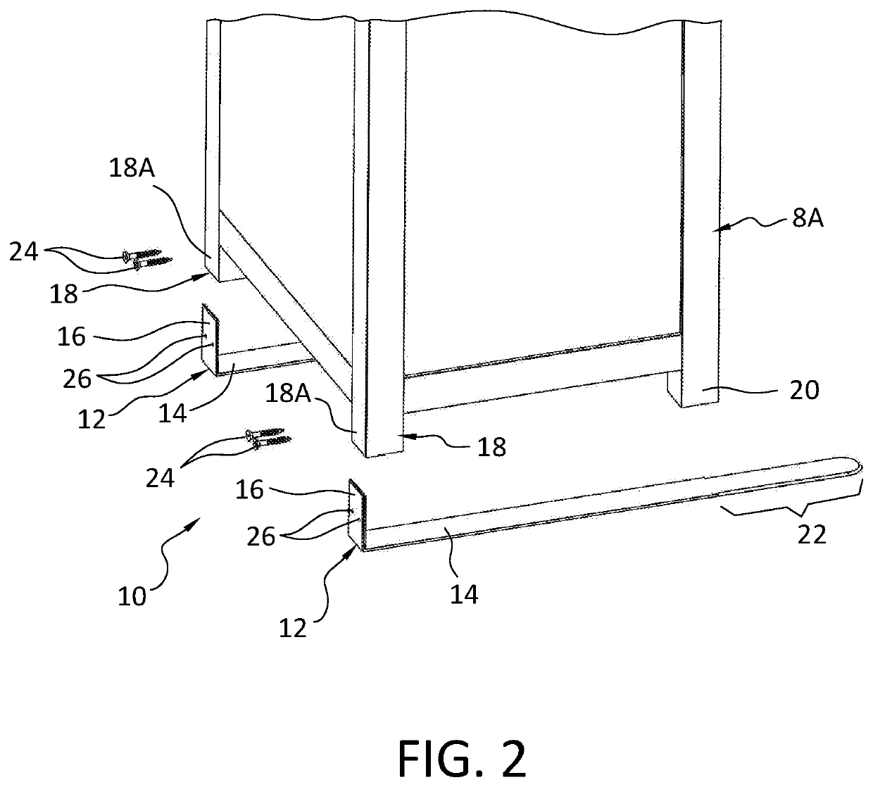 Furniture with lashing mechanism