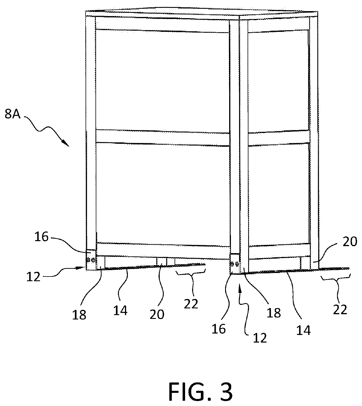 Furniture with lashing mechanism