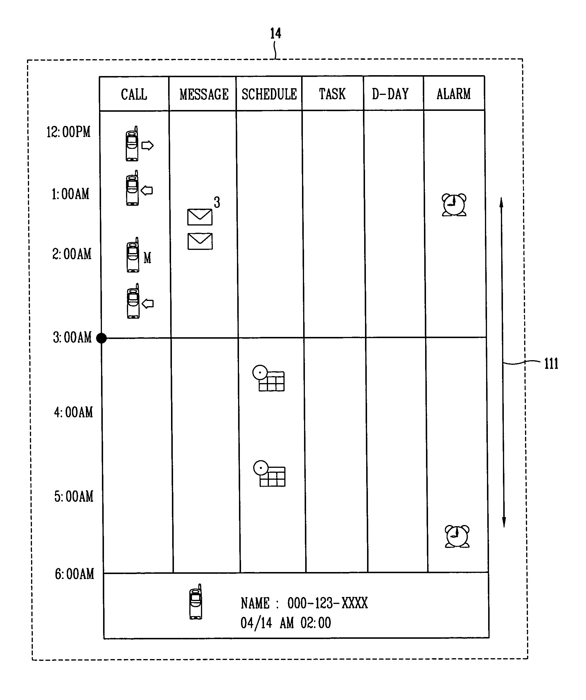 Event display apparatus for mobile communication terminal and method thereof