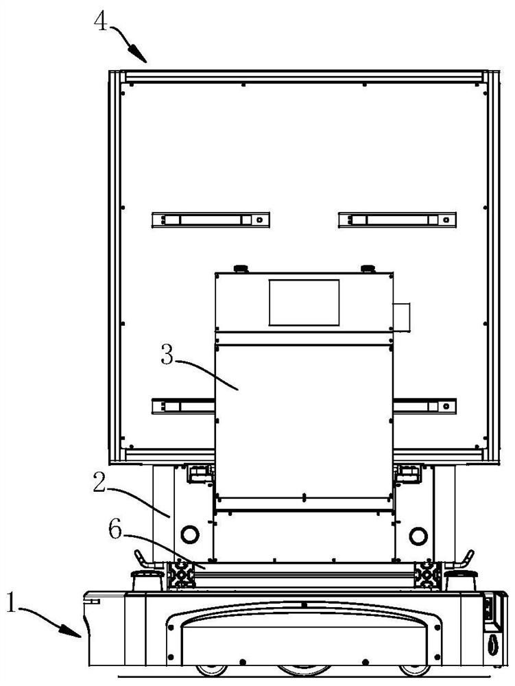 Transfer equipment for carrying shelf with wafer boxes
