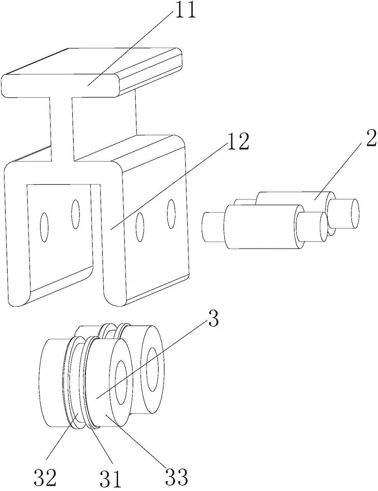 Crimping fixture of reflective paper of LED (Light Emitting Diode) fluorescent lamp