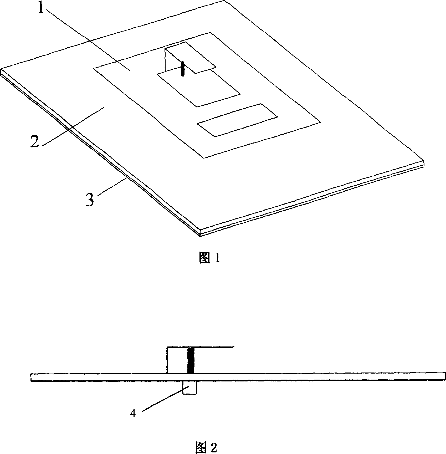 Planar invented F multi-frequency antenna