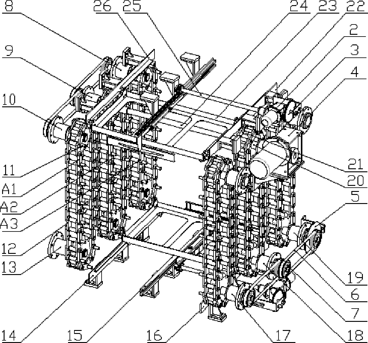 Material conveying system for realizing high volume capacity in drying box