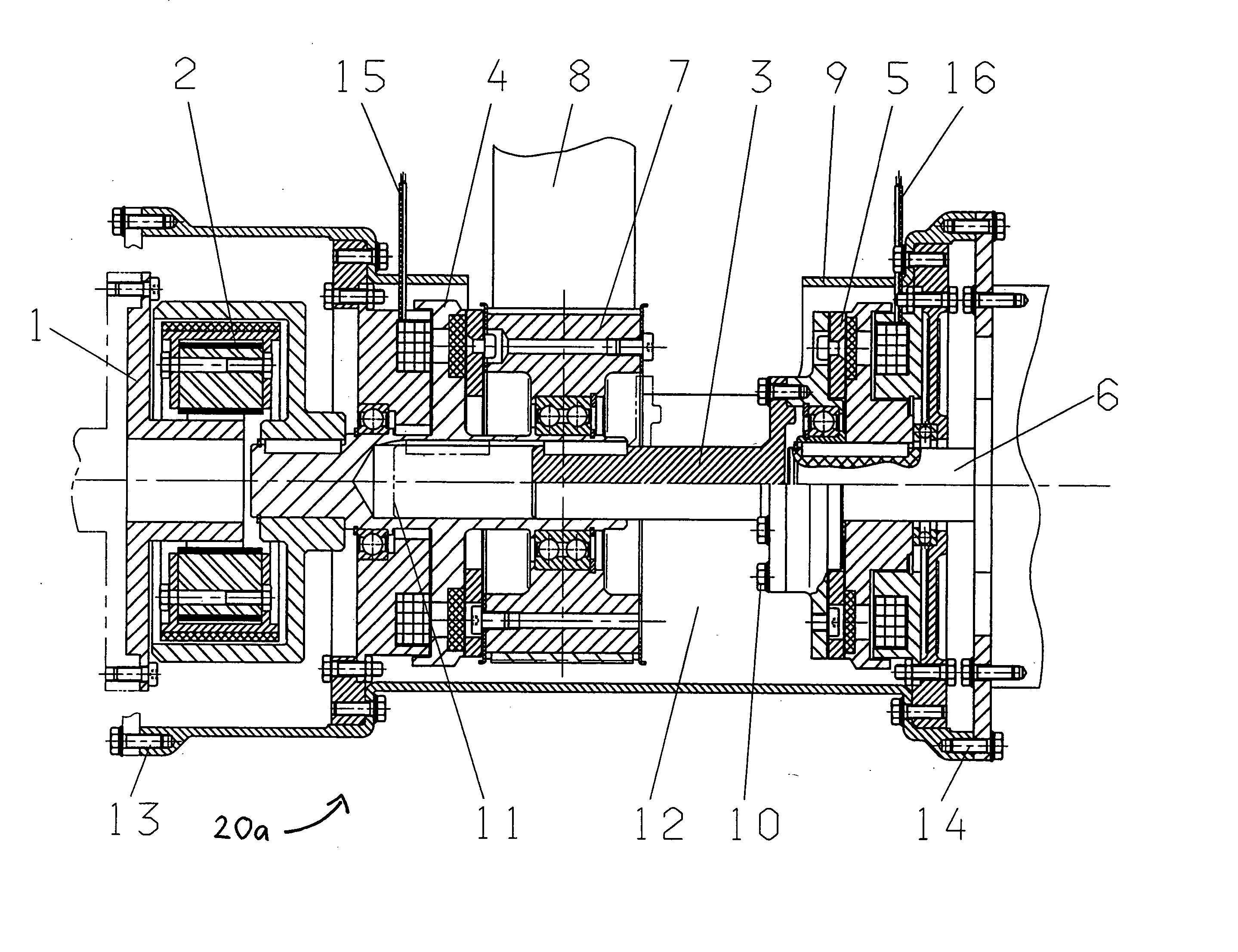 Mobile, self-sufficient operating assembly for providing electrical energy