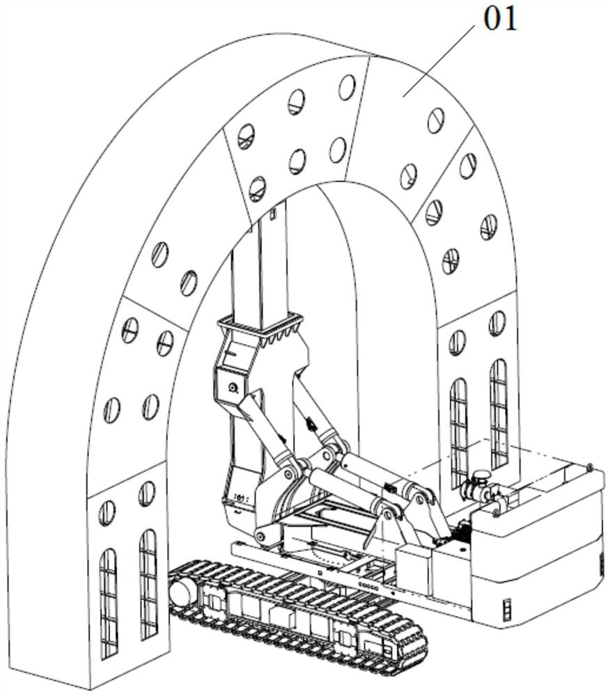 Equipment and method for assembling arched steel structure in tunnel