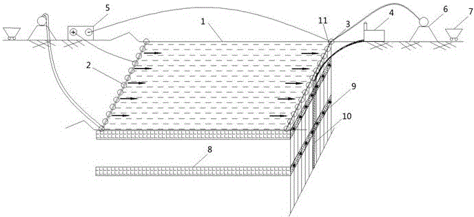 Geogrid combined grouting electro-osmosis construction method for ultra-soft soil