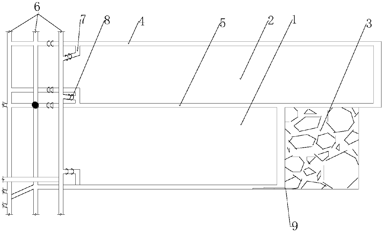 Combined spontaneous gas and coal combustion control method during roof cutting lane forming non-pillar mining