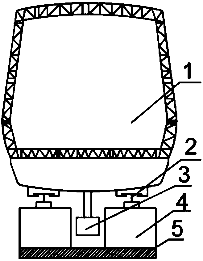 Train aerodynamic performance simulation model test device and test method thereof