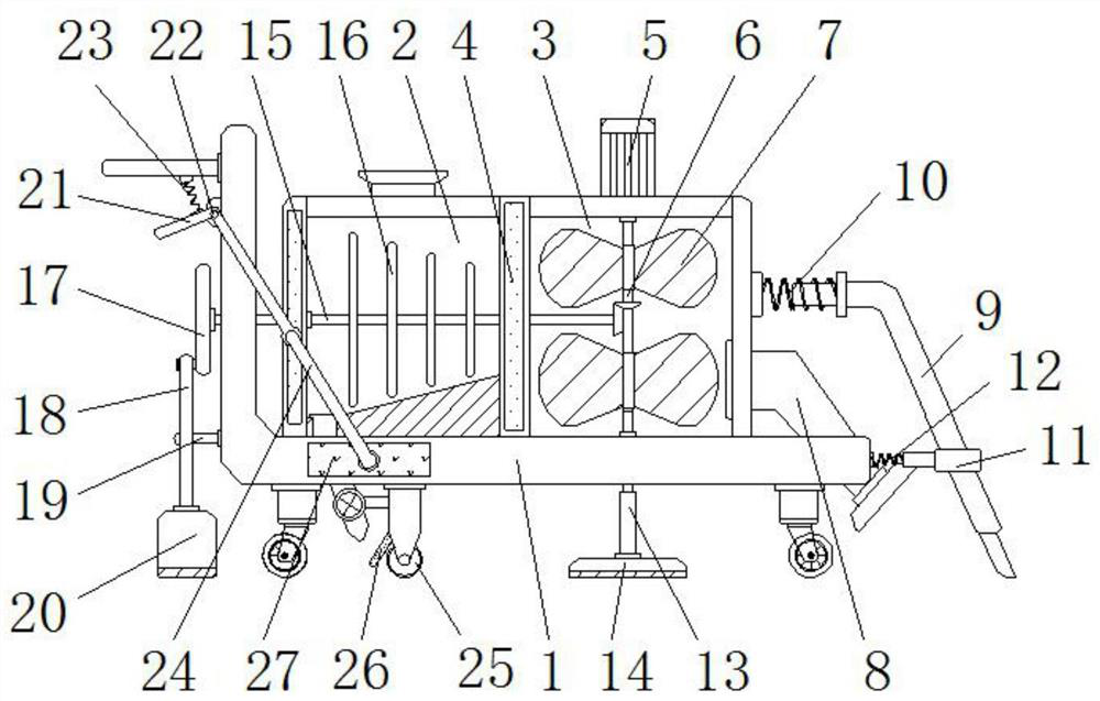 A road joint filling device for municipal engineering that can be filled according to the radian of the crack