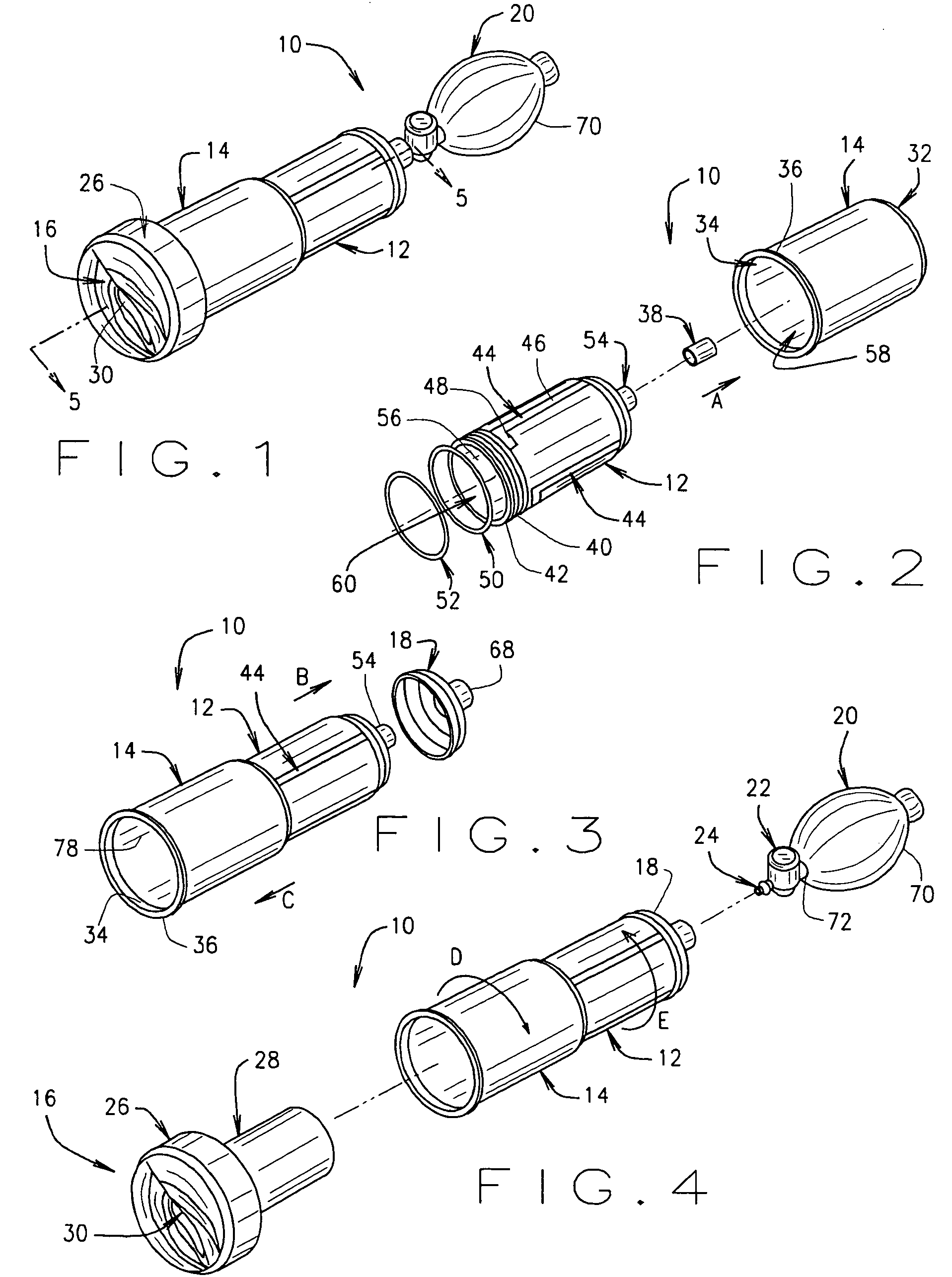 Collapsible vacuum device