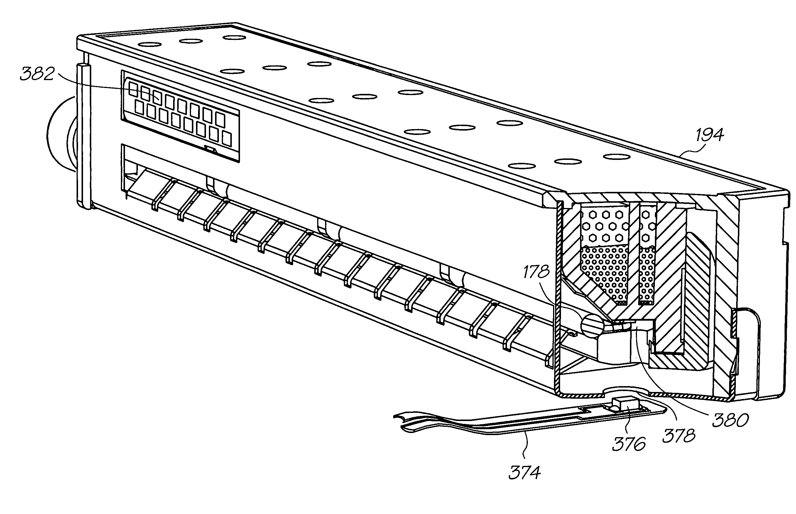 Printhead with an optical sensor for receiving print data