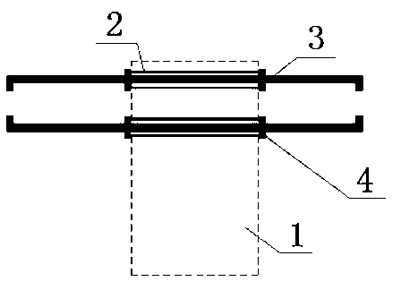 Method for constructing wall pulling steel bars in frame column and structure thereof
