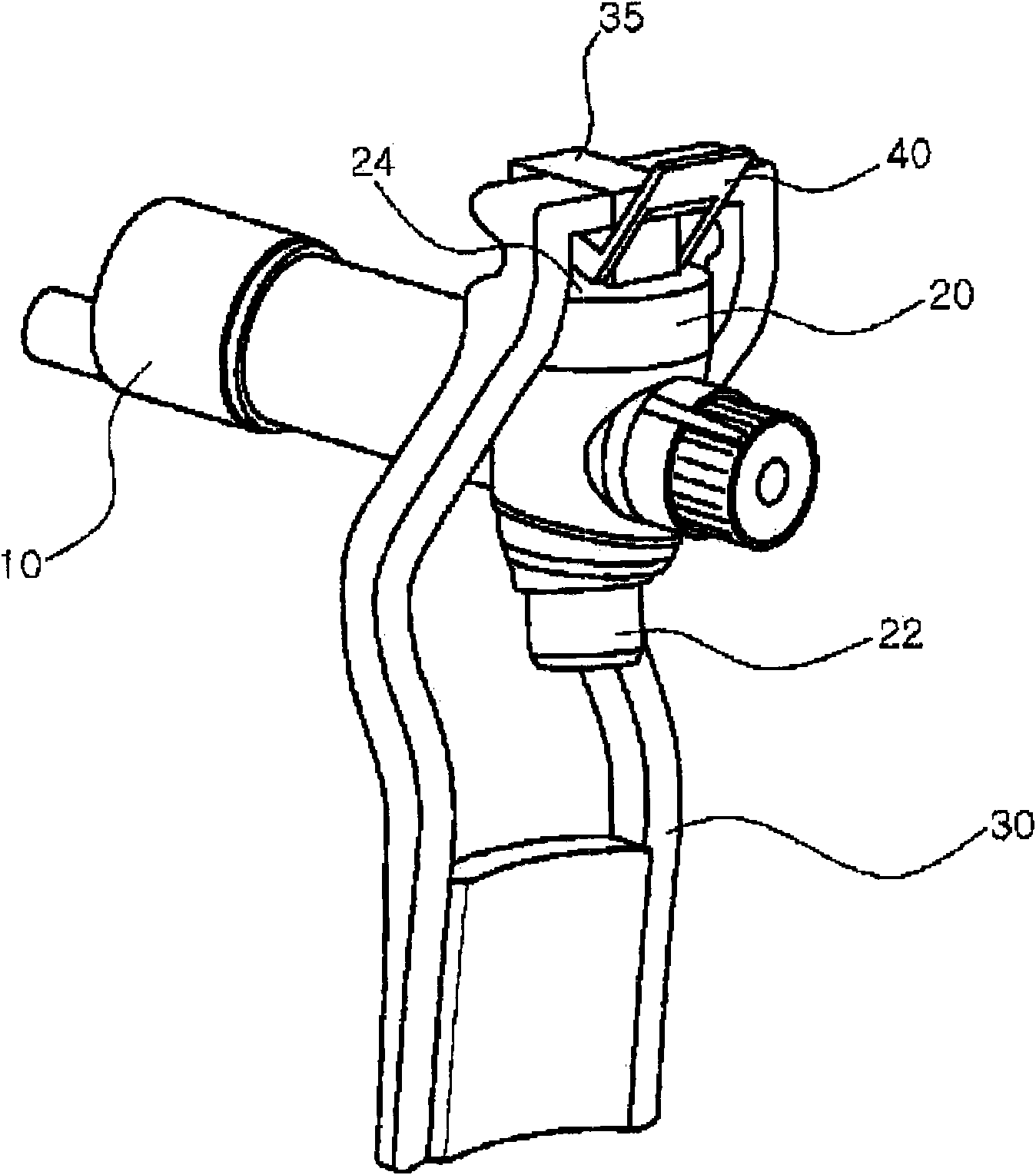 Cock for water purifier having auxiliary lever dispensing water continuously