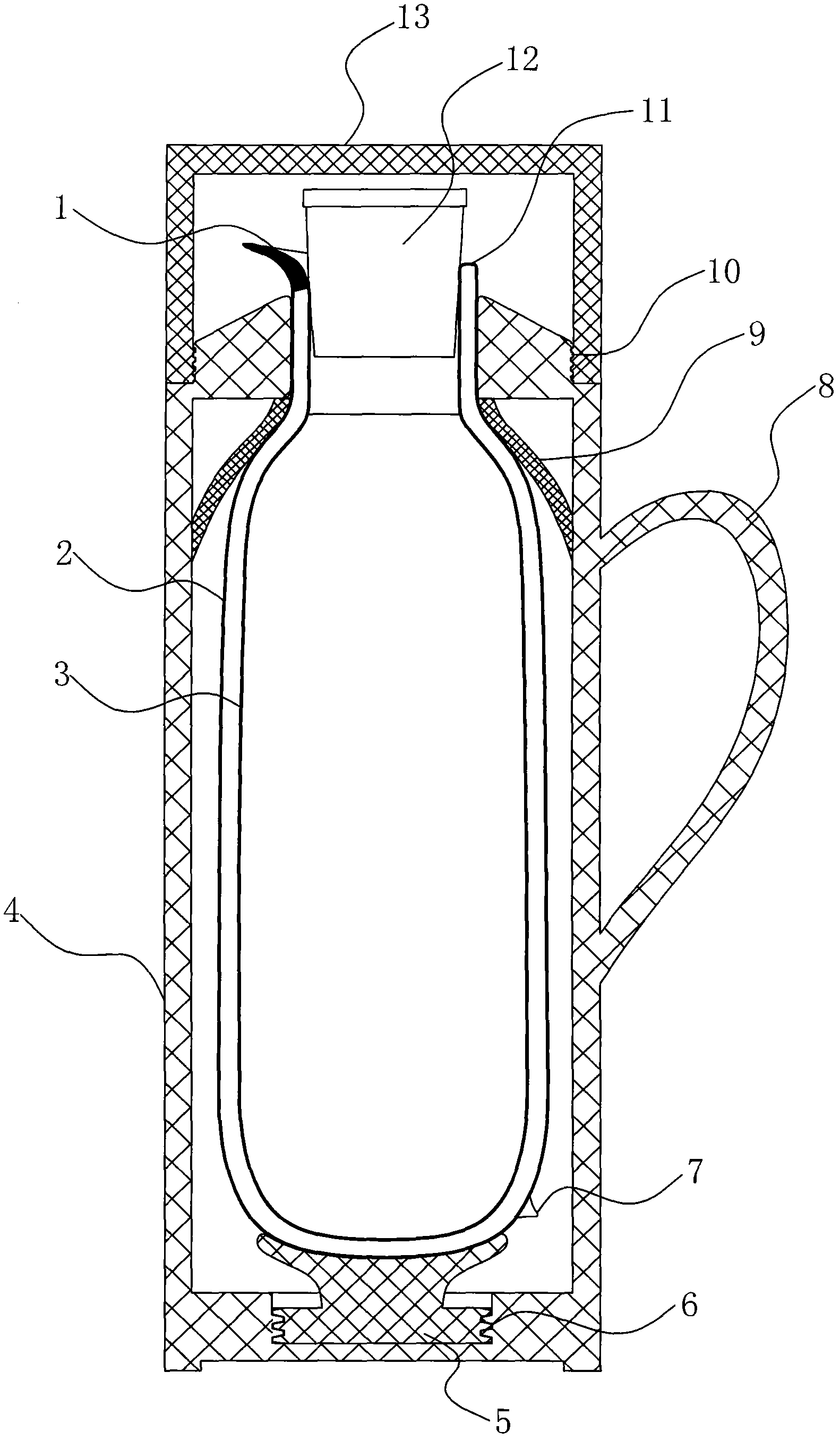 Drip-proof thermos bottle and making method thereof