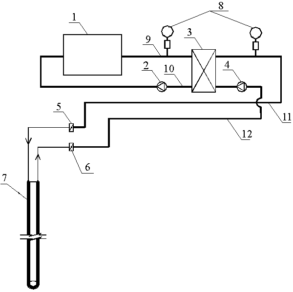 System for storing heat through middle-deep-strata geothermal well