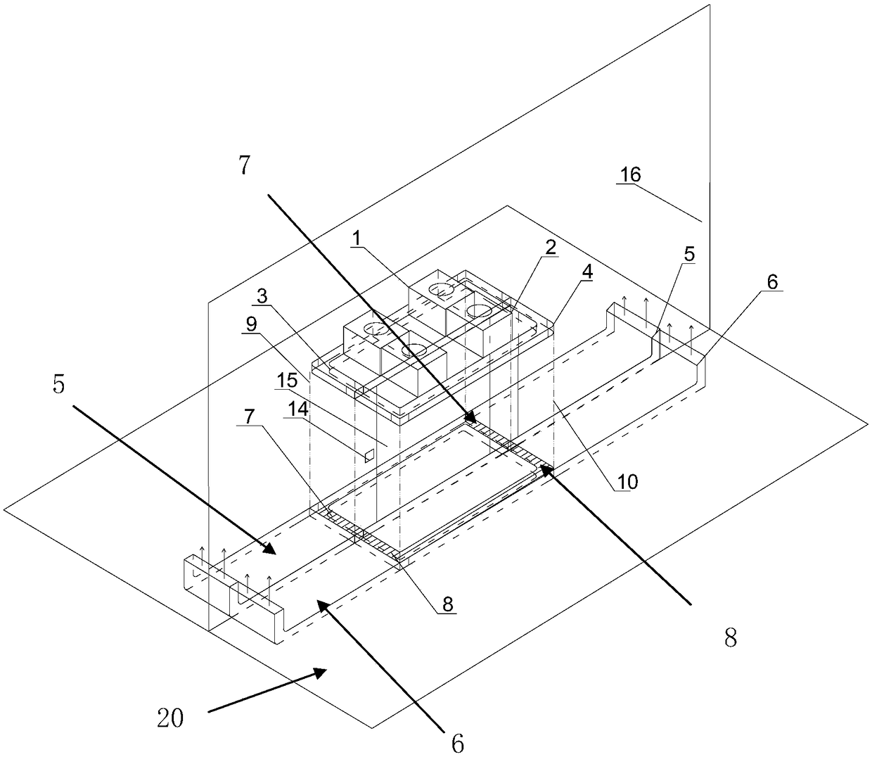 Refrigeration house air curtain system capable of forming positive pressure space