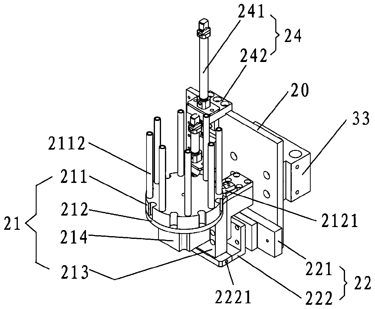Filling device and filling method for filling magnets in tool mounting holes