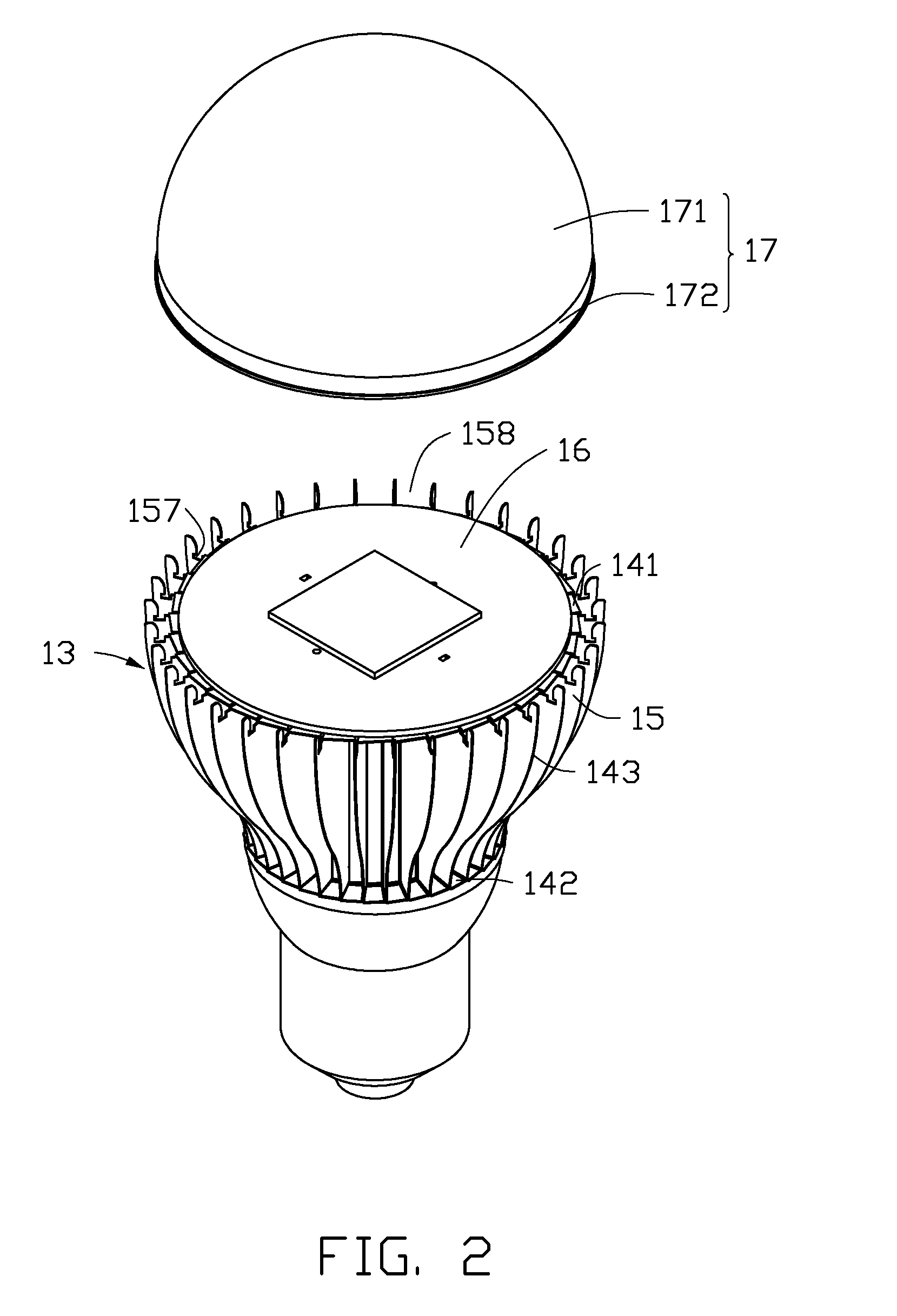 Lamp with heat sink and lamp cover mounted on the heat sink