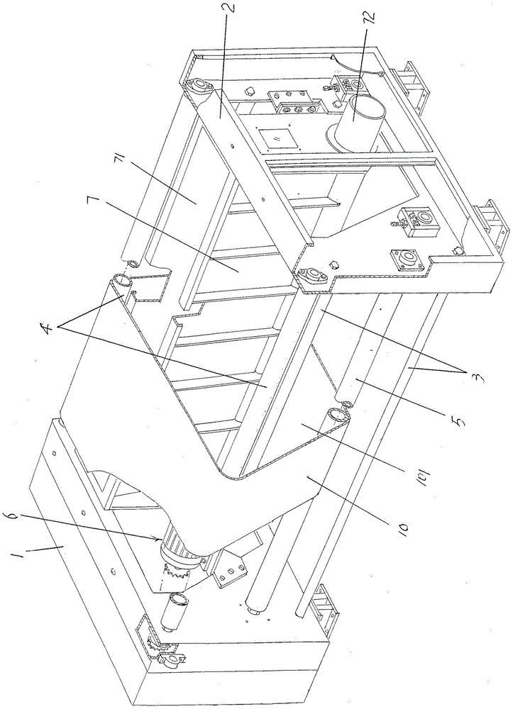 Web forming device for air laid machine