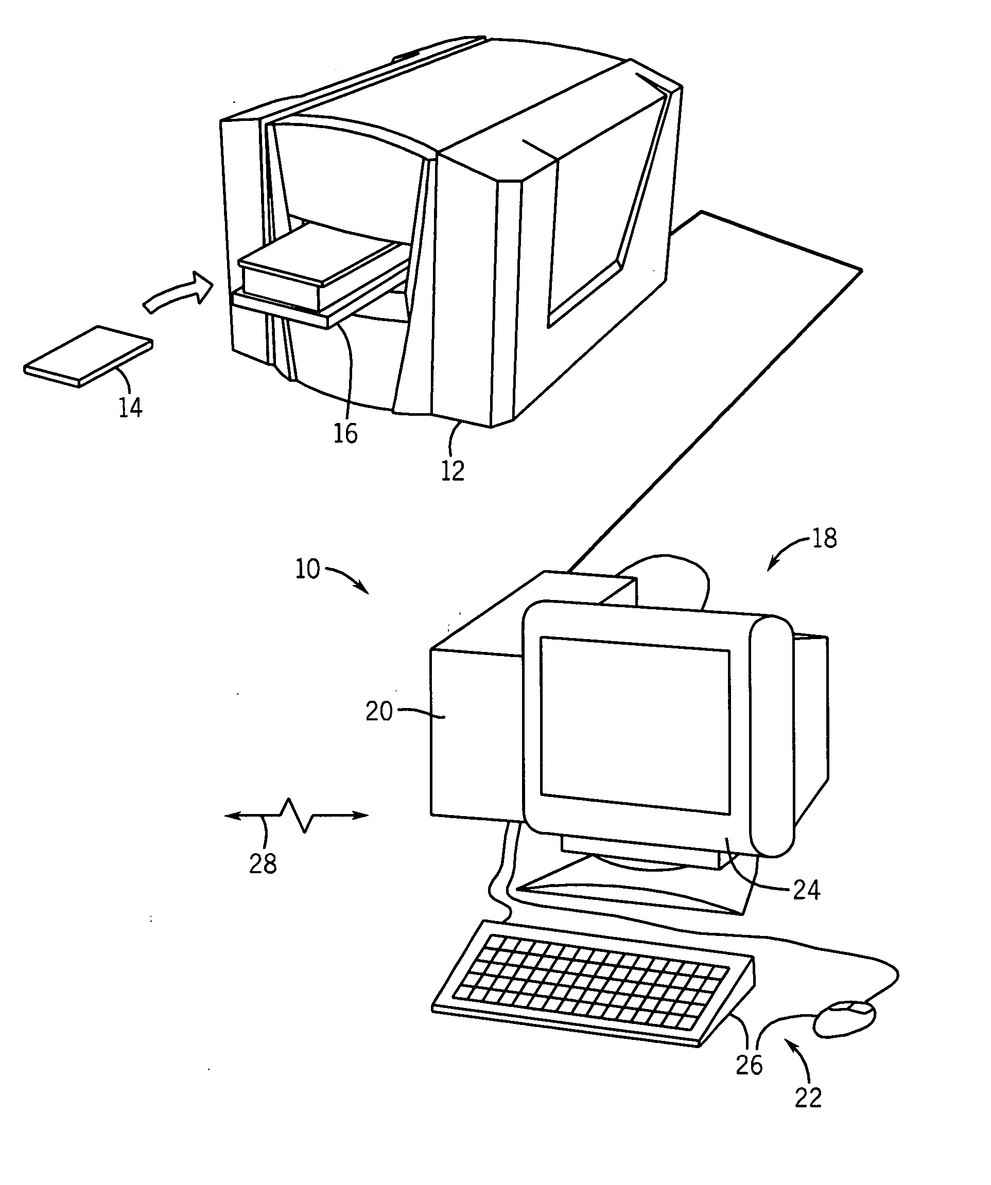 Hexagonal site line scanning method and system