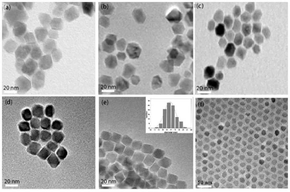 Controllable preparation and modification method of nickel ferrite nanoparticles