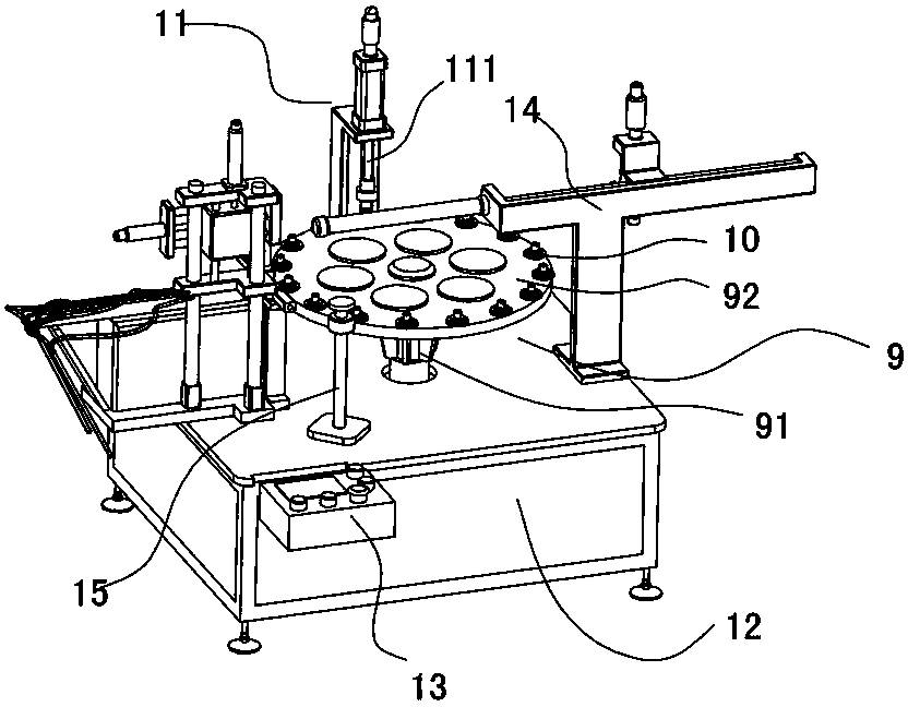 Device for pressing and combining inner bottle cap and outer bottle cap