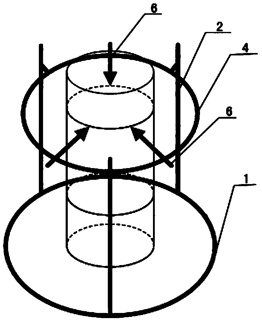 Device for measuring radial deformation of cylindrical test piece
