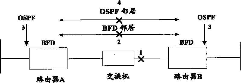Communication fault detection method and system based on two-way forwarding detection protocol