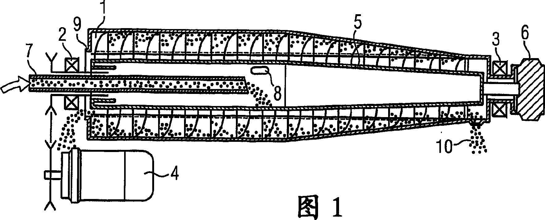 Centrifuge comprising hydraulic differential speed determination