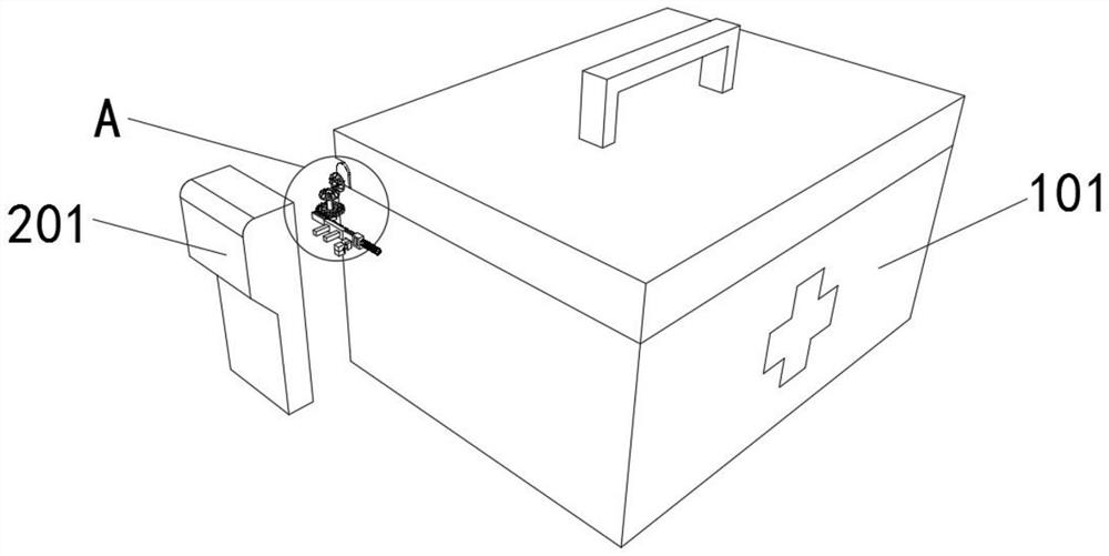 Portable medical nursing box and use method thereof