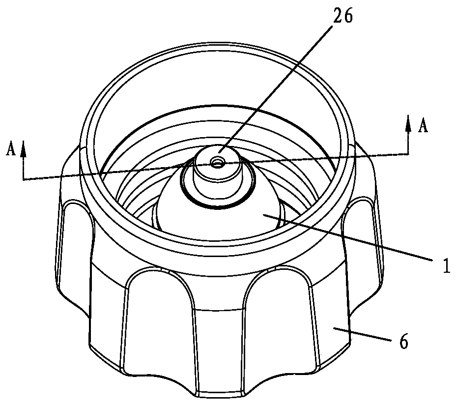 Fuel gas connecting device with pressure stabilization and superflow protection function