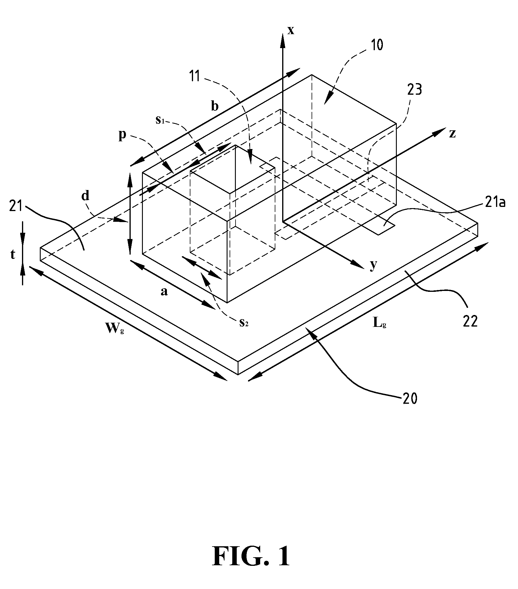 Dielectric resonator antenna with a caved well
