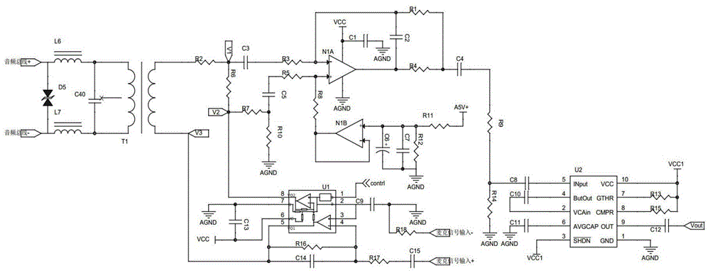 Anti-sidetone circuit of intercom system isolation transformer