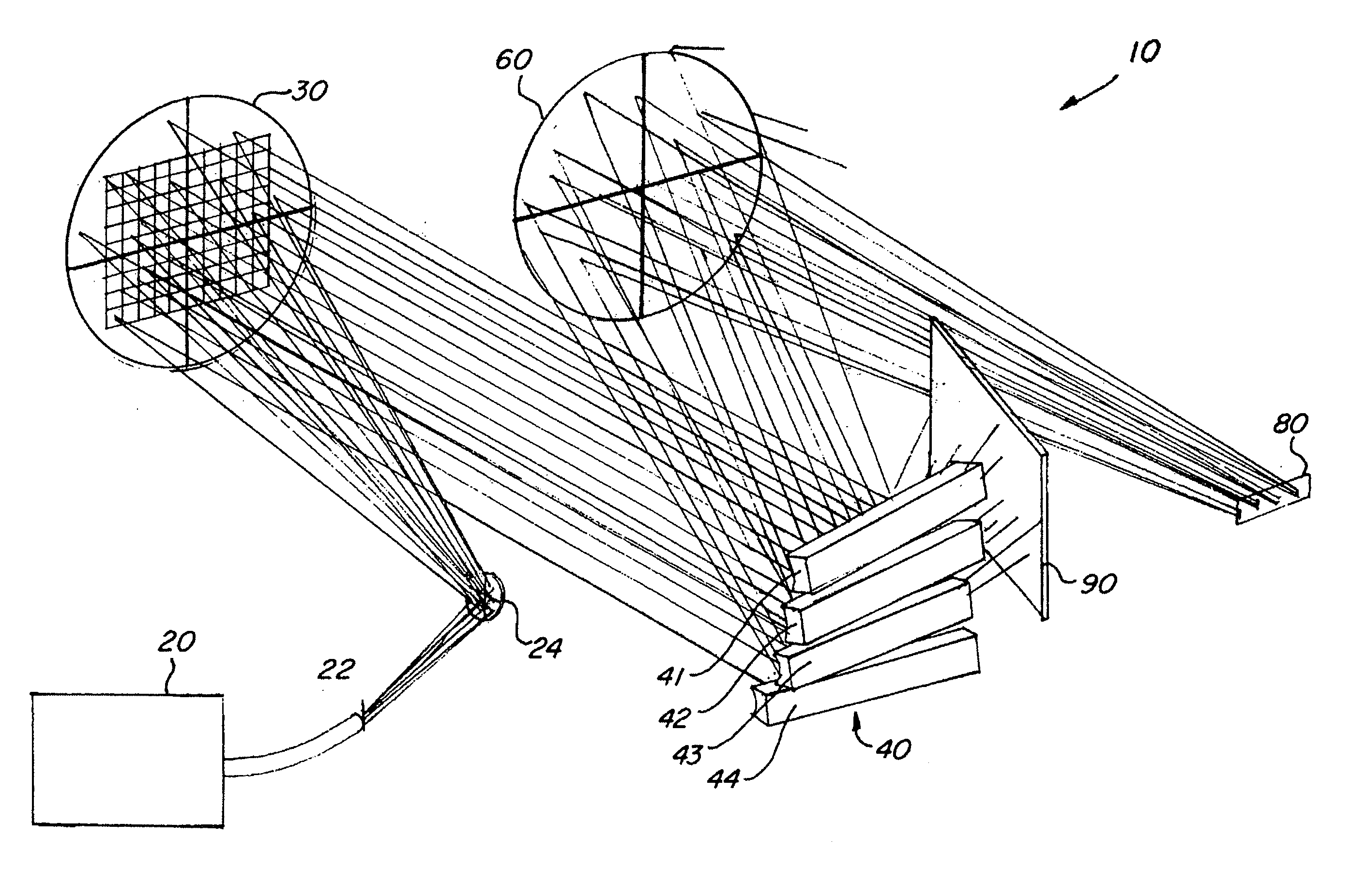 Spectrograph with segmented dispersion device