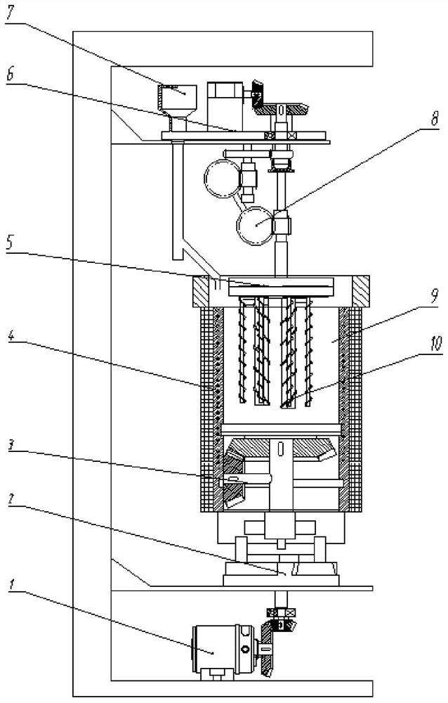 Rotating and vibrating coupling stirring device for semisolid slurry