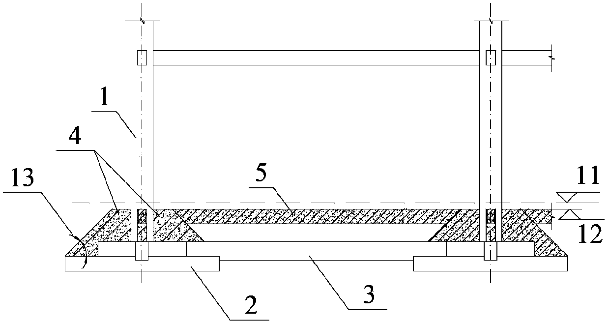 Damping control method for existing frame structure