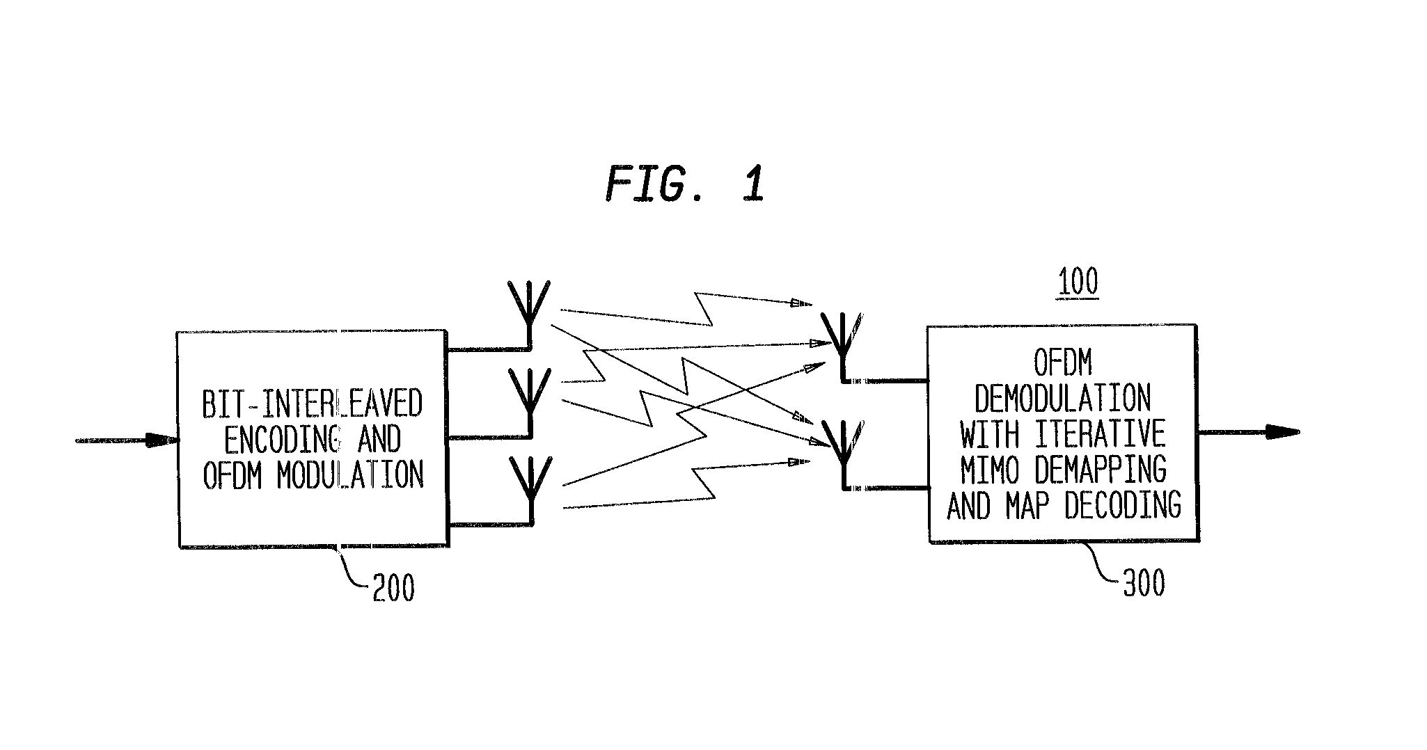 Space-time bit-interleaved coded modulation for wideband transmission