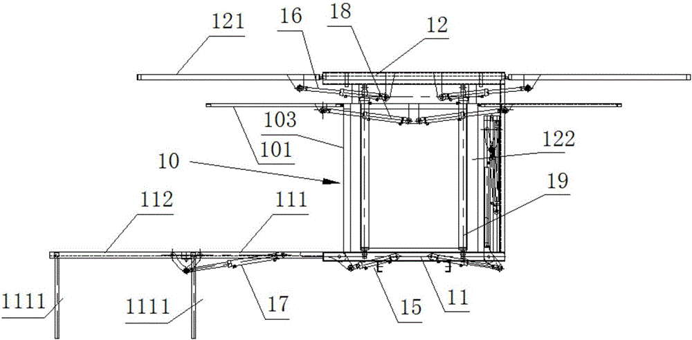 Double-layer stage vehicle with display screens