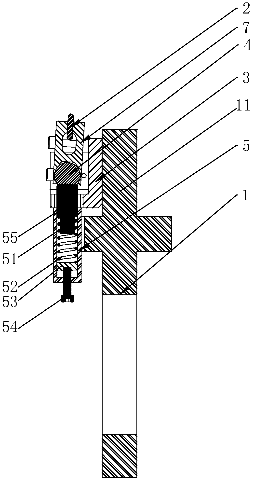 A vertical force floating powder coating scraper device for metal additive manufacturing