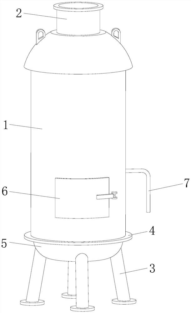 Incineration device for solid waste treatment