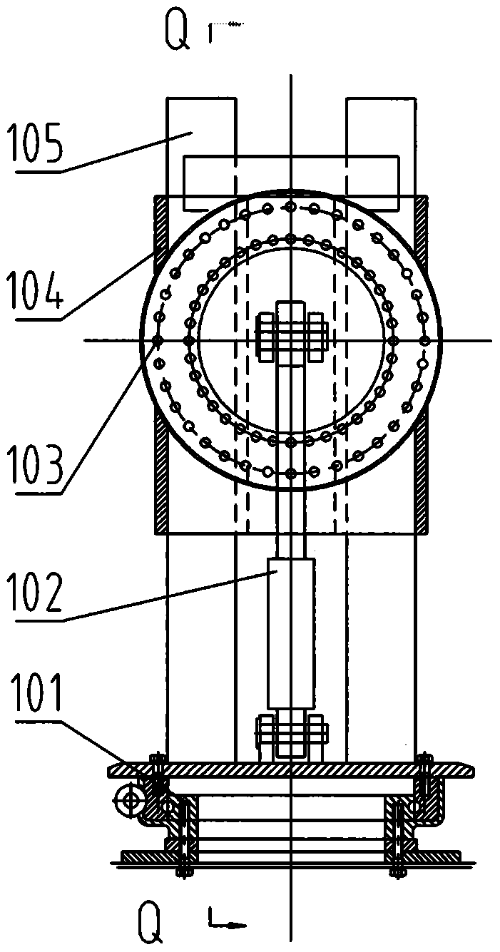 Four-linkage lifting omni-directional rotation device