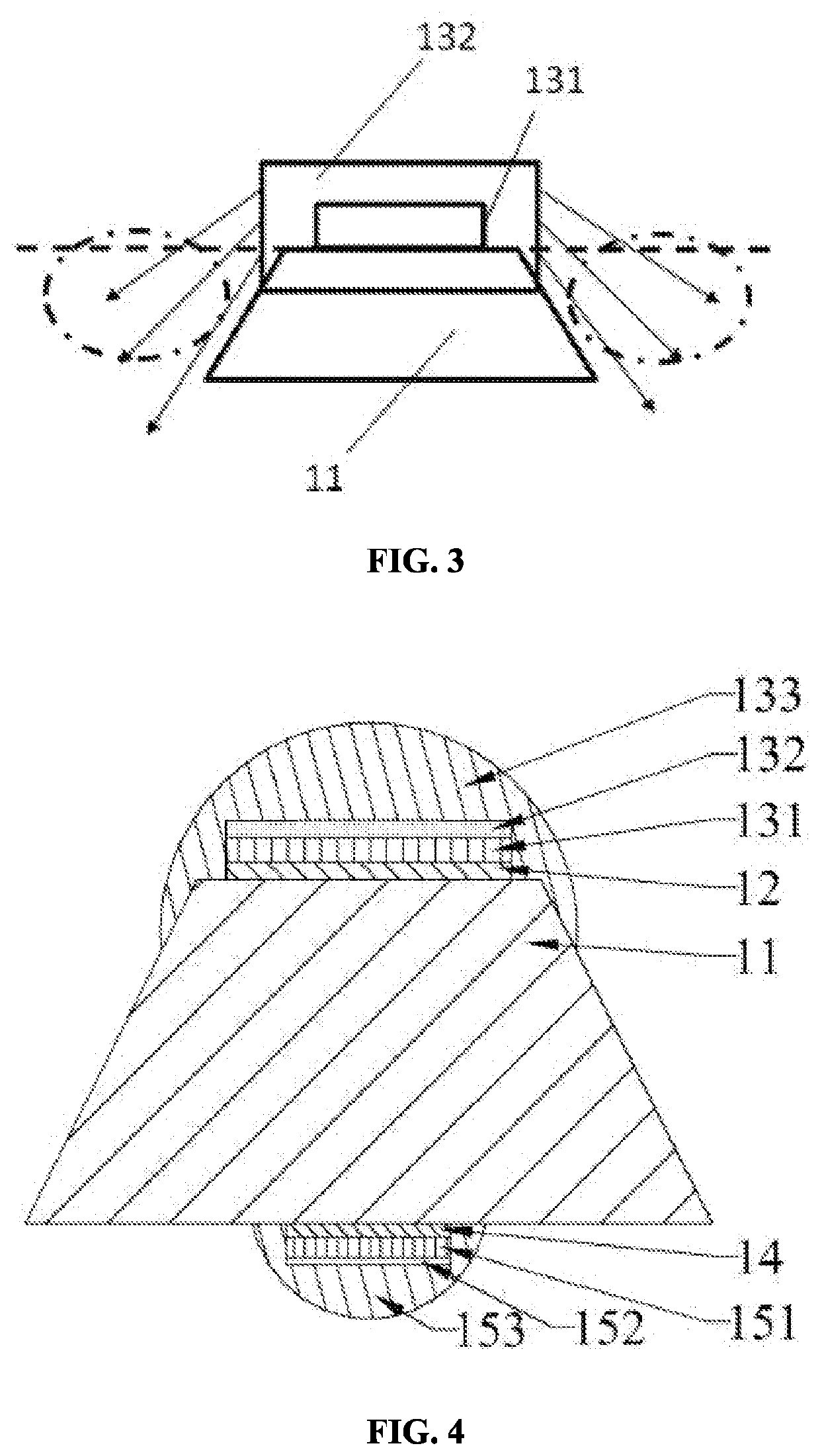 LED vehicle lamp with frustum base plate