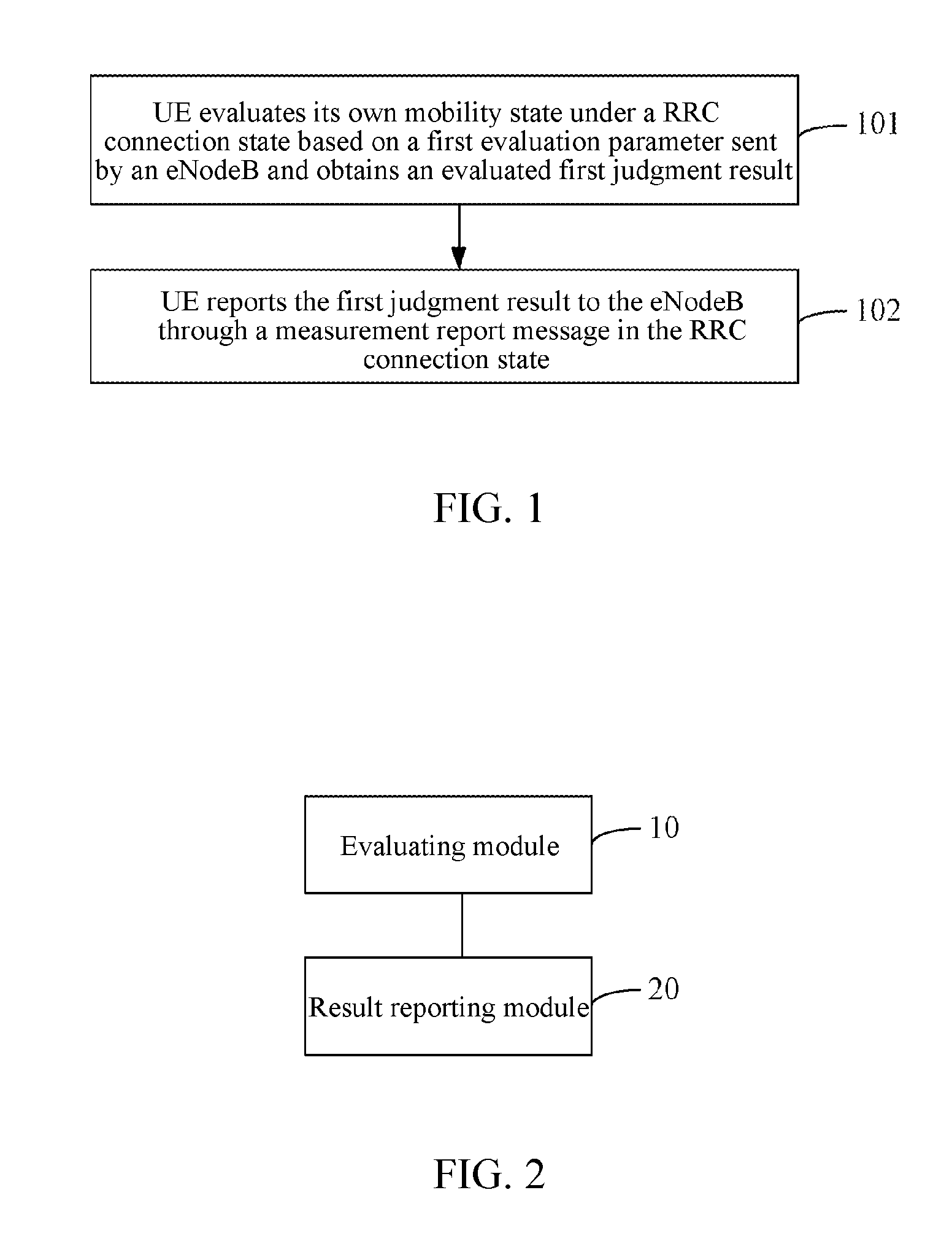 Mobile terminal and mobile state reporting method thereof
